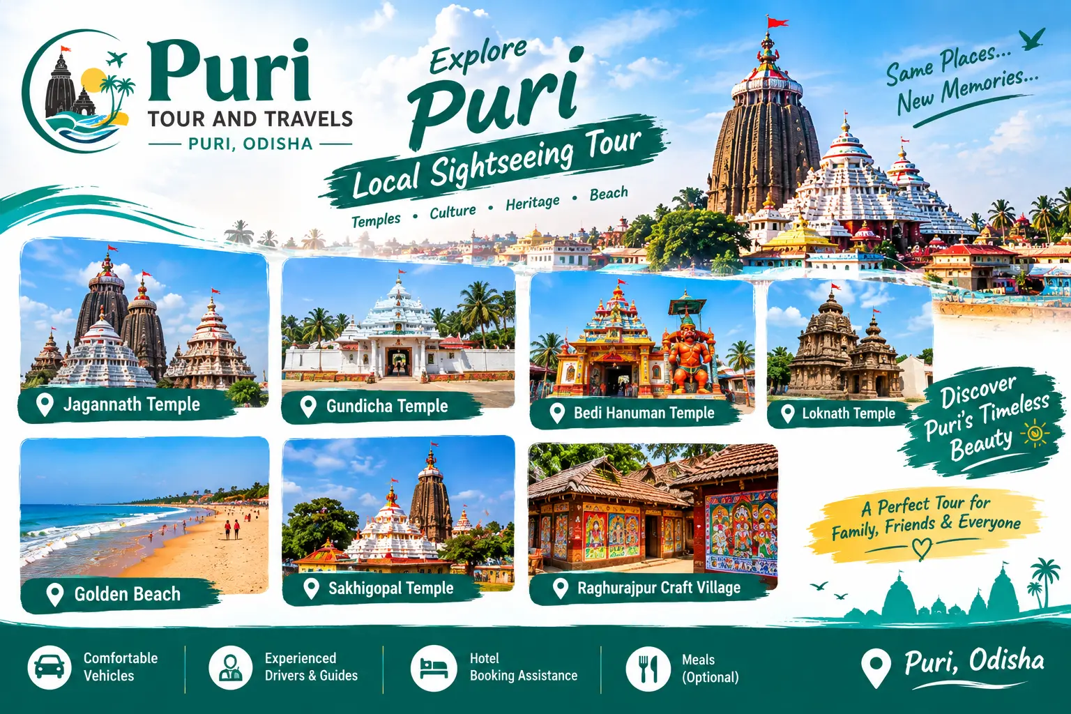 Puri sightseeing tour — top attractions around Puri